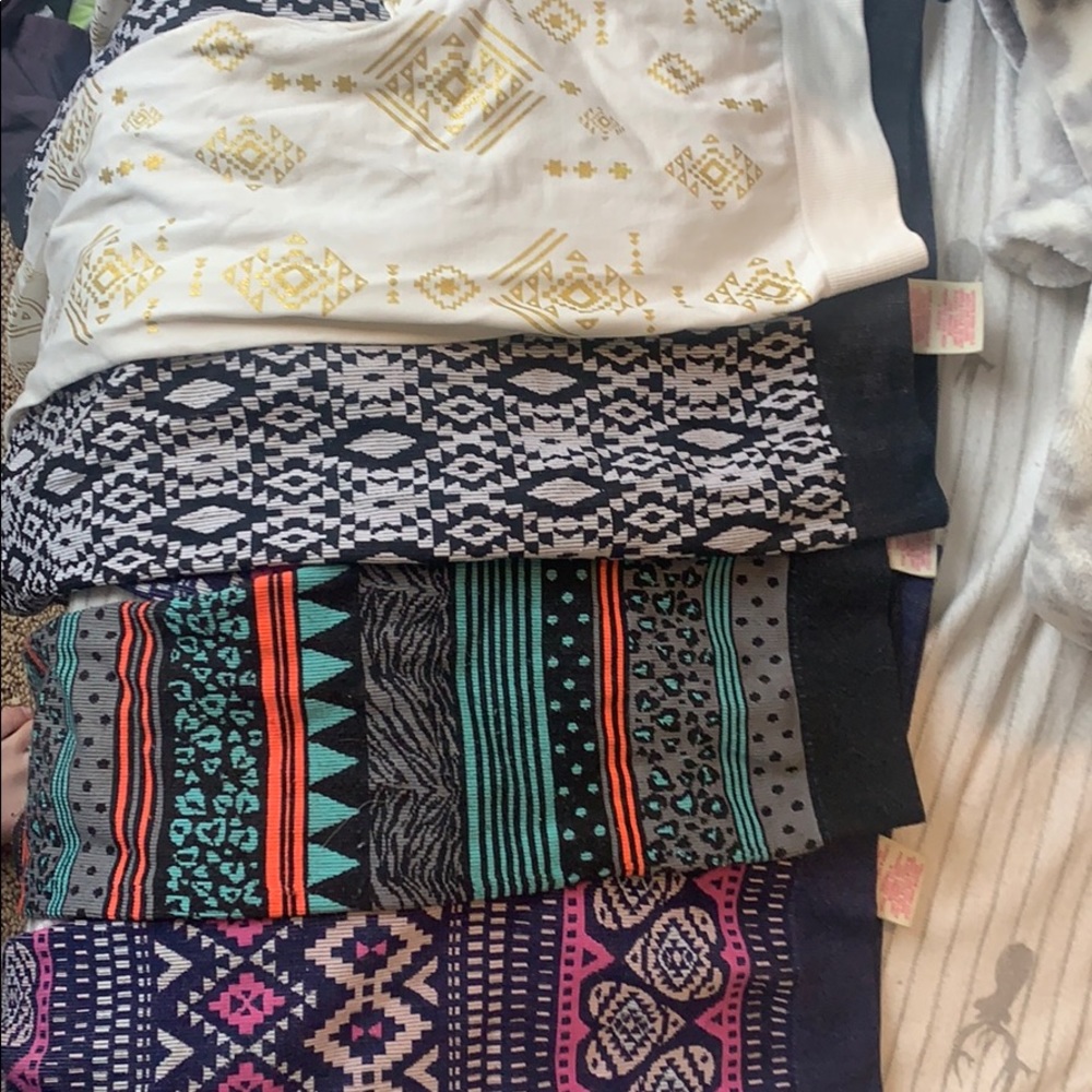 4 pack patterned leggings